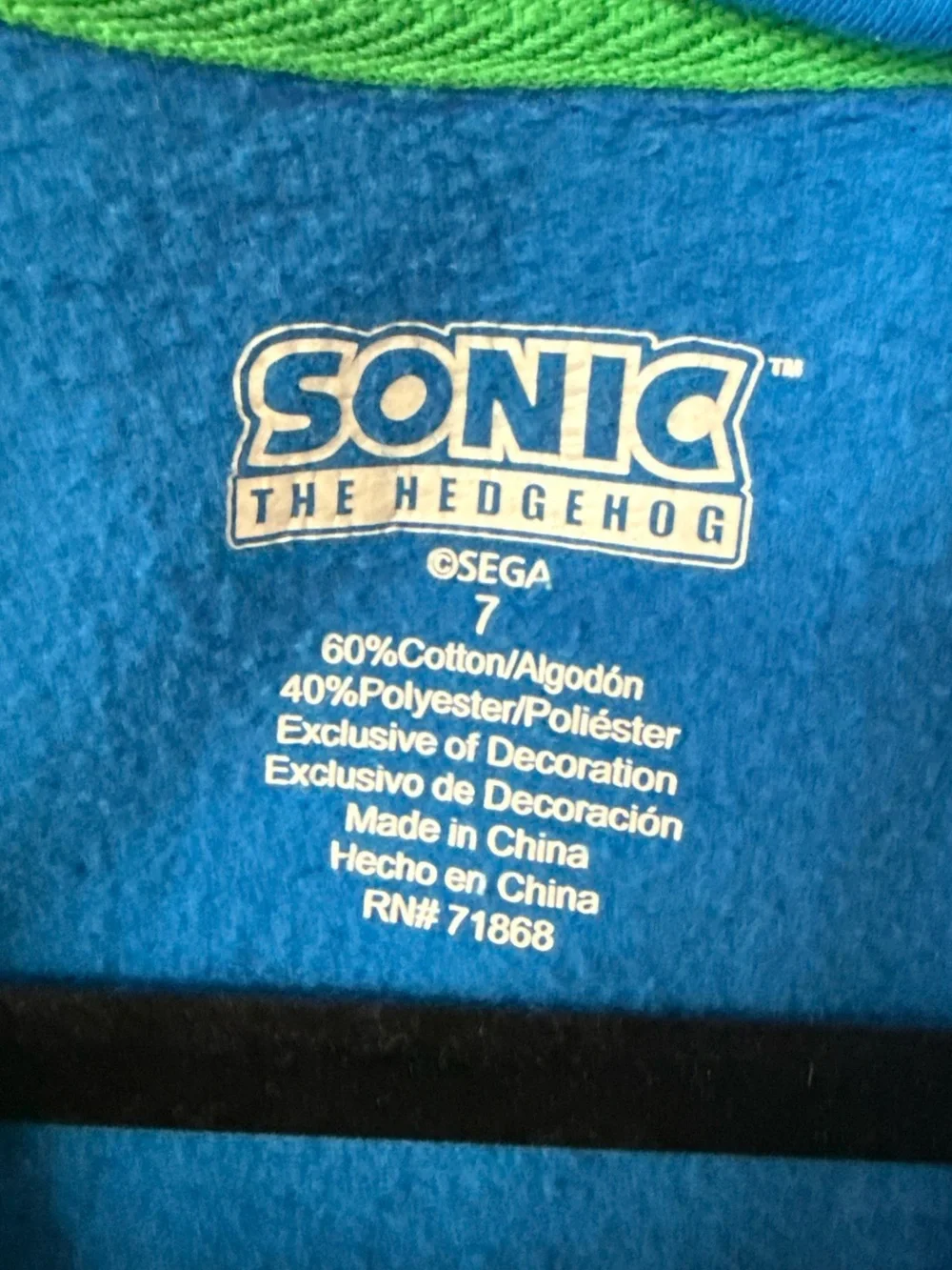 Sonic the Hedgehog Blue & Yellow Kids Superhero Hoodie